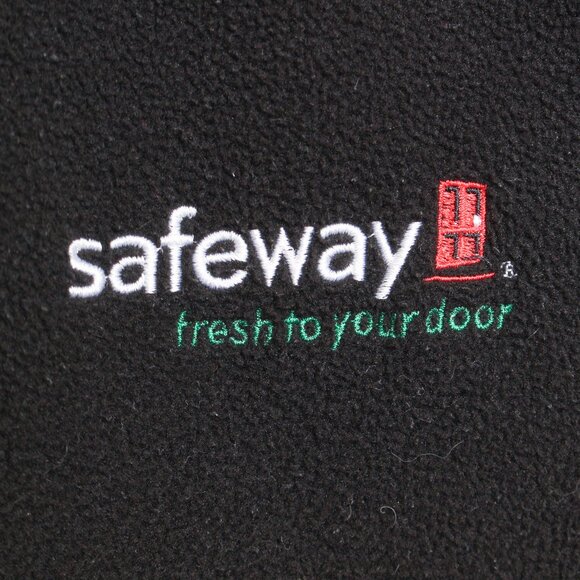 Safeway Grocery Store Employee Vest Mens 2XL Black Full Zip - Picture 5 of 11